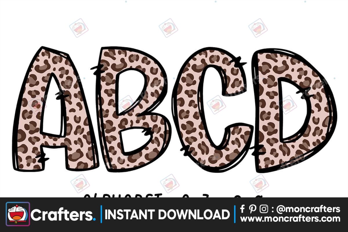 leopard-doodle-alphabet-sublimation