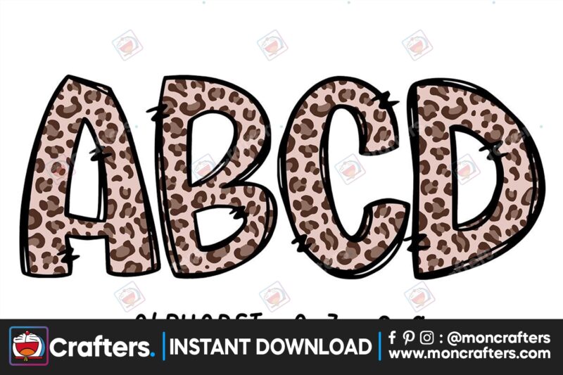 leopard-doodle-alphabet-sublimation