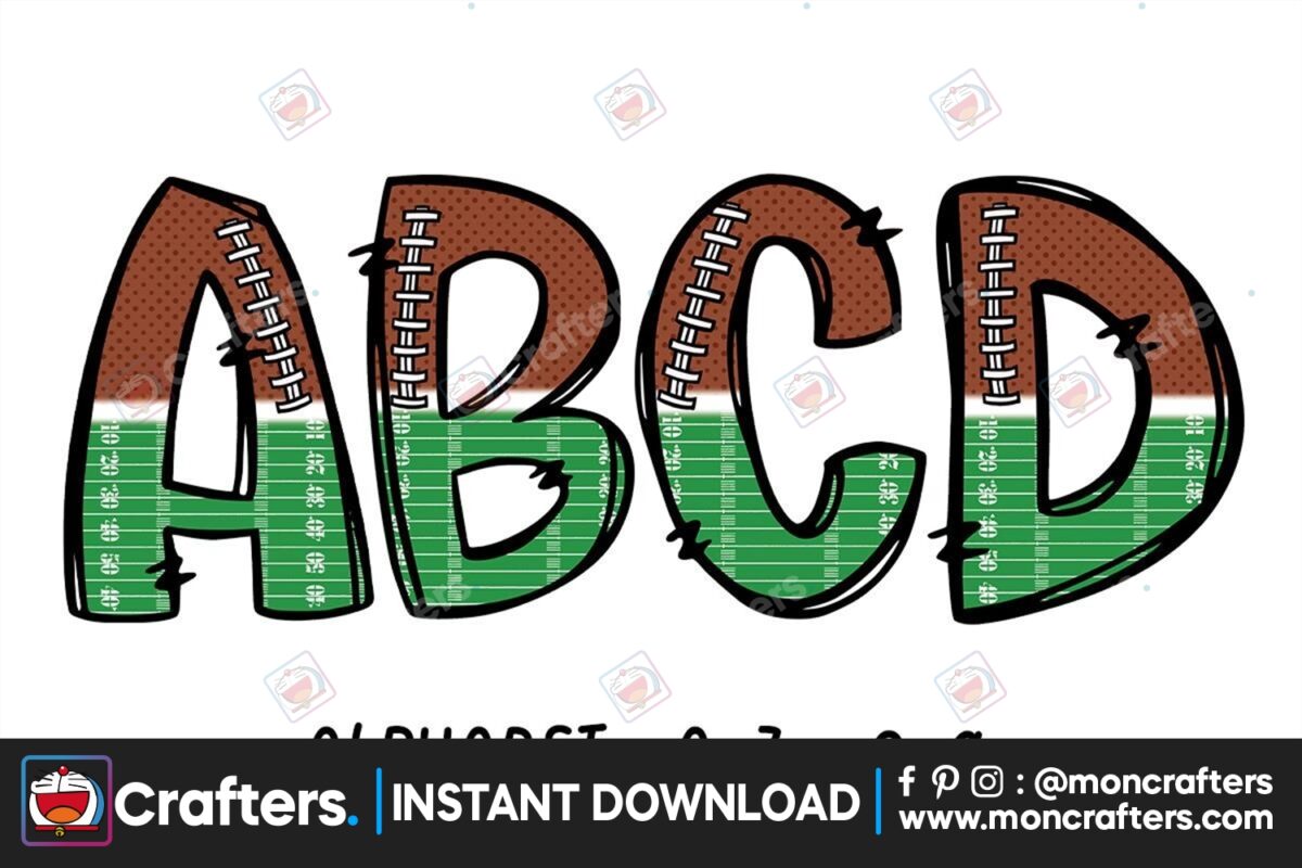 football-alphabet-sublimation