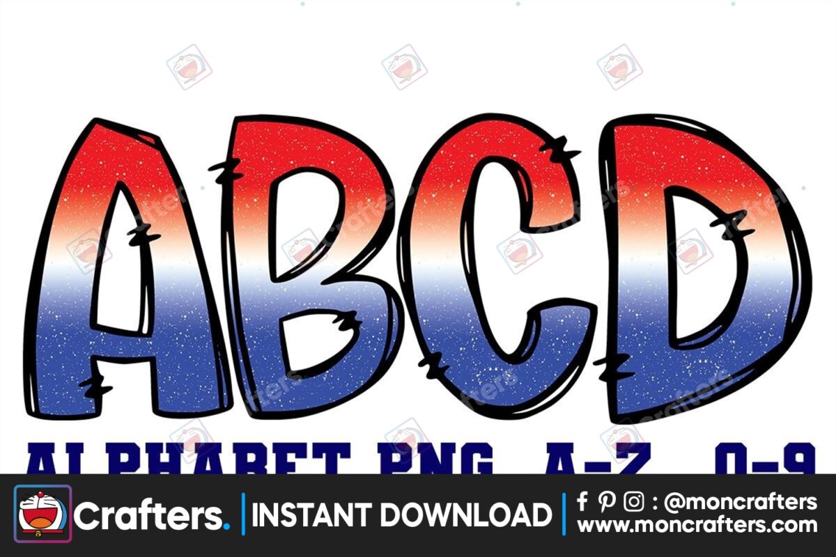 patriotic-american-flag-doodle-alphabet