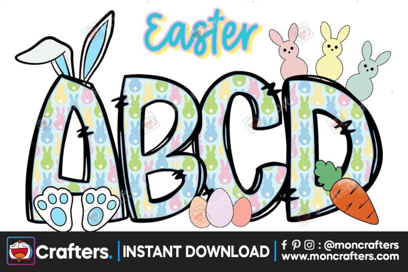 easter-bunny-doodle-alphabet-and-clipart