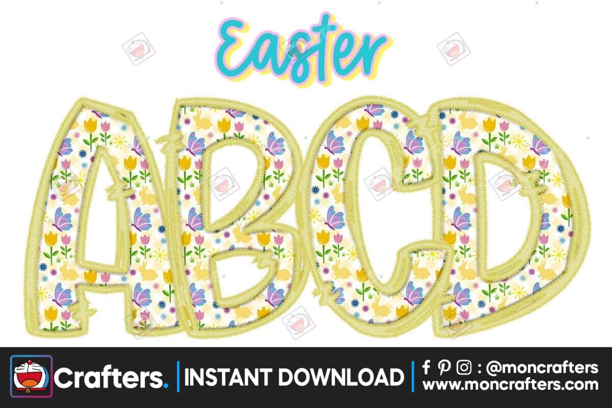 easter-spring-faux-embroidery-alphabet