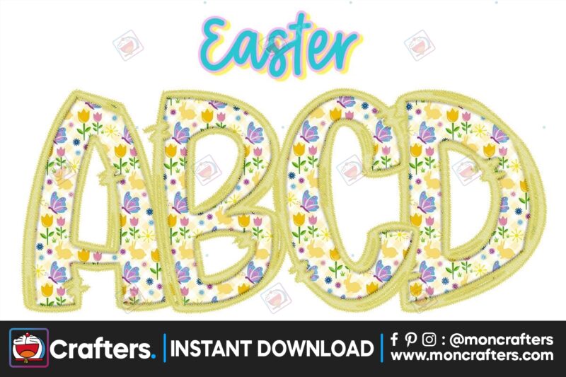 easter-spring-faux-embroidery-alphabet