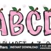 valentine-pink-apple-alphabet-doodle