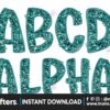 faux-embroidered-sequin-doodle-alphabet