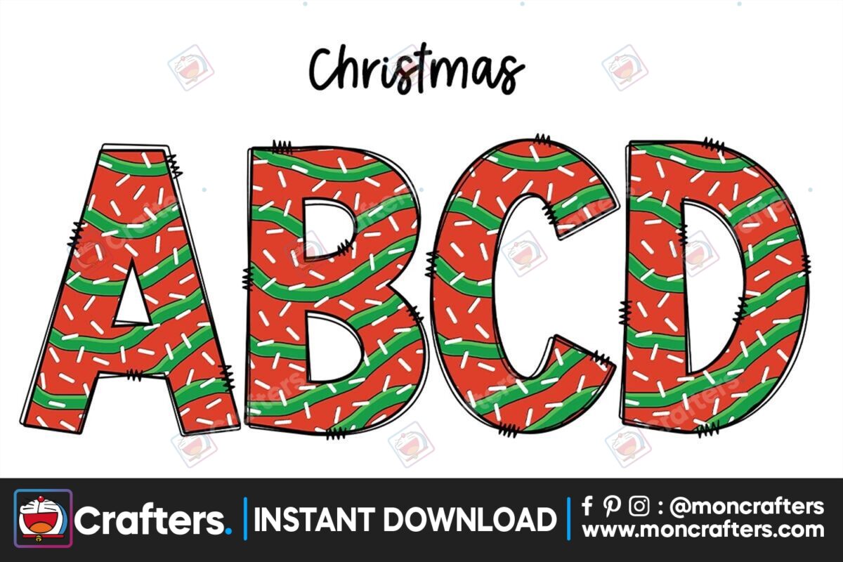 christmas-tree-cakes-doodle-alphabet