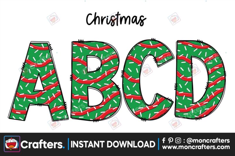 christmas-tree-cake-doodle-alphabet