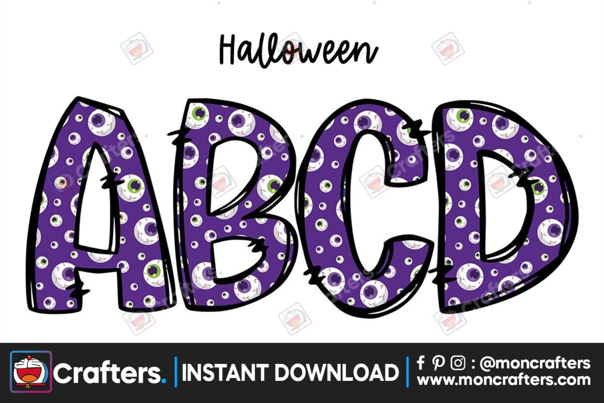 halloween-monsters-doodle-alphabet