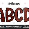 buffalo-plaid-halloween-doodle-alphabet