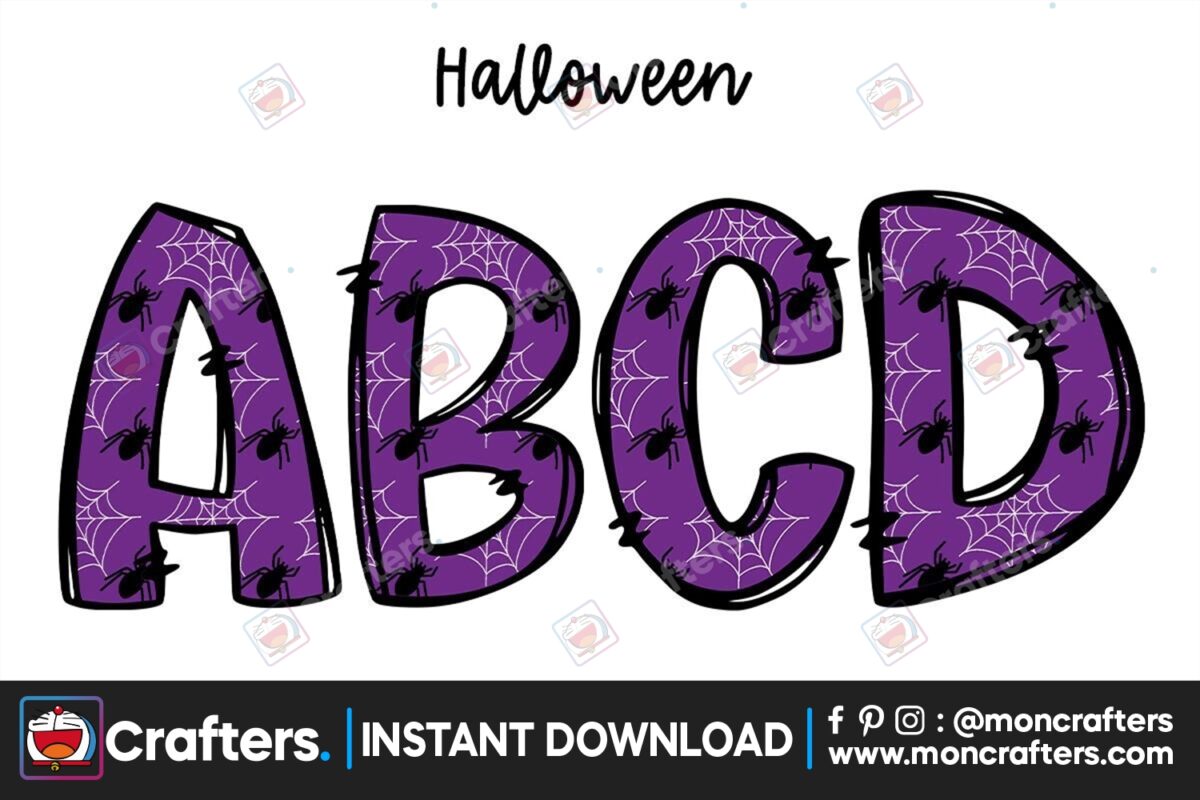 halloween-spider-web-doodle-alphabet