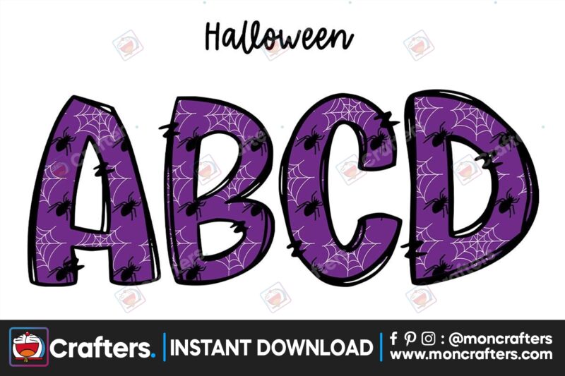 halloween-spider-web-doodle-alphabet