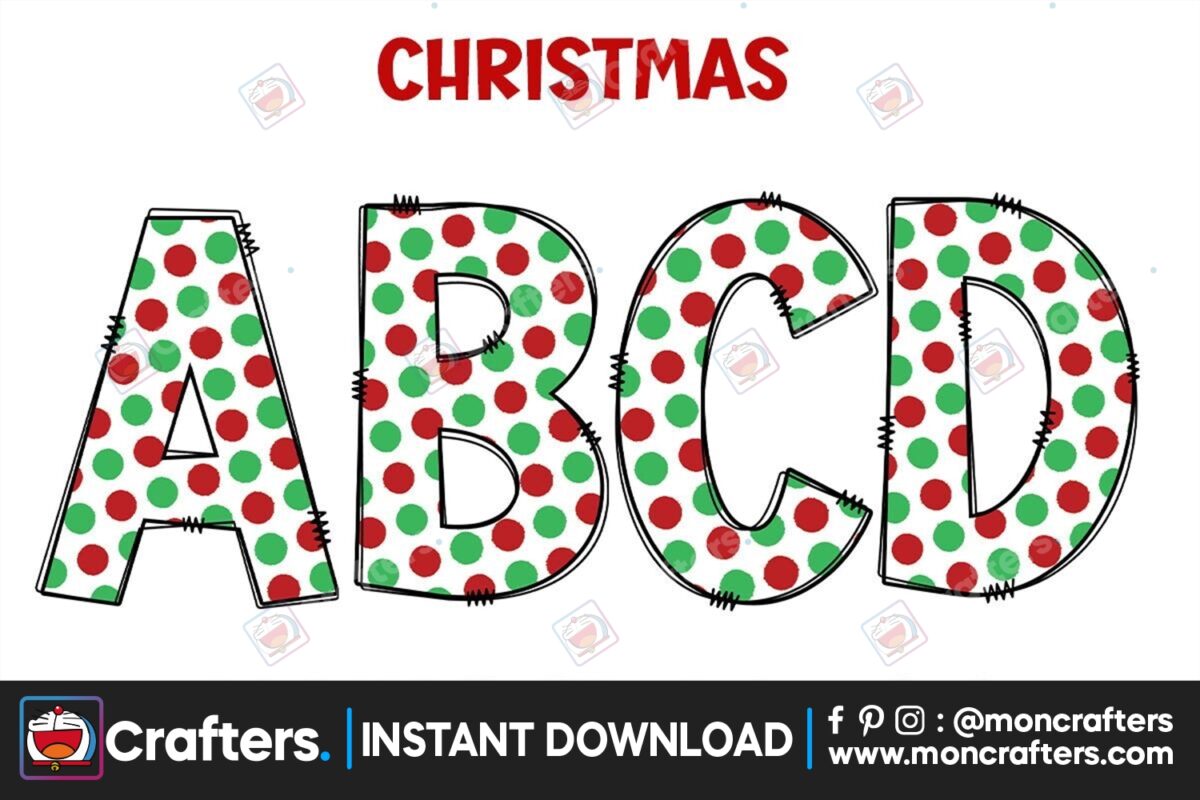 christmas-doodle-alphabet-letters