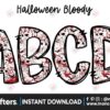 horror-blood-halloween-doodle-alphabet