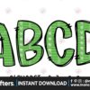 football-alphabet-doodle-sublimation-png