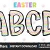 easter-alphabet-doodle-font-pastel-color