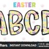 easter-pastel-heart-alphabet-doodle-font
