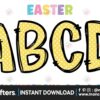 easter-alphabet-font-yellow-dot-png