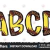 softball-leopard-alphabet-font