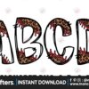 leopard-baseball-alphabet-doodle-font