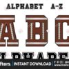 football-alphabet-sublimation-png