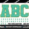 pastel-faux-chenille-alphabet-green