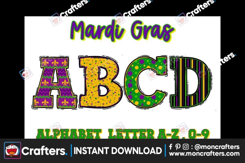 mardi-gras-doodle-alphabet-bundle-set