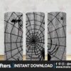 gray-glitter-spider-web-halloween