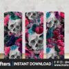 skulls-and-flowers-tumbler-design