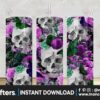 skulls-and-flowers-sublimation-tumbler
