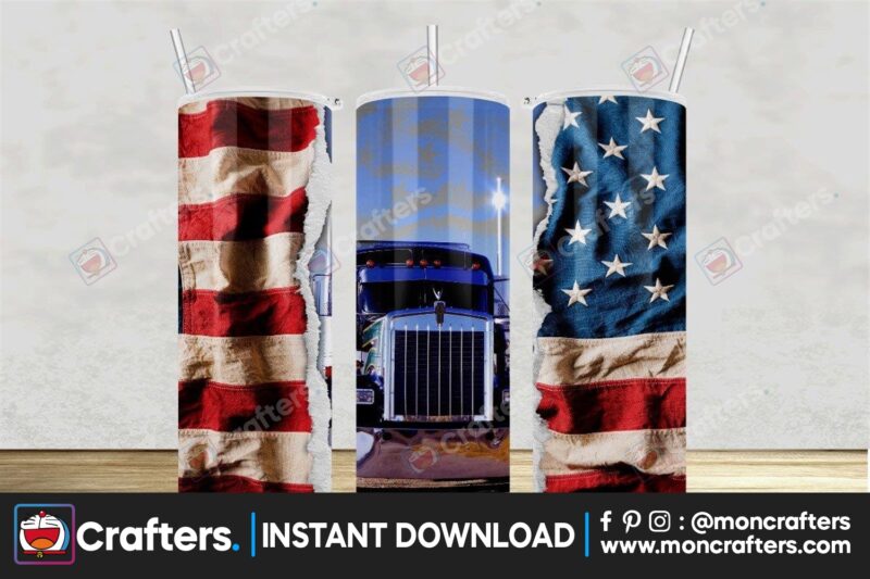 truck-american-flag-skinny-tumbler-20oz