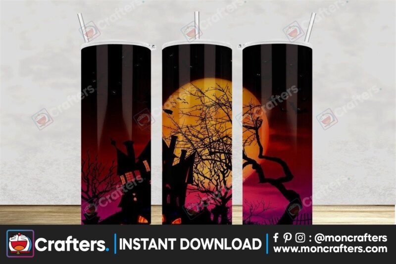 witch-house-pumpkins-halloween-tumbler