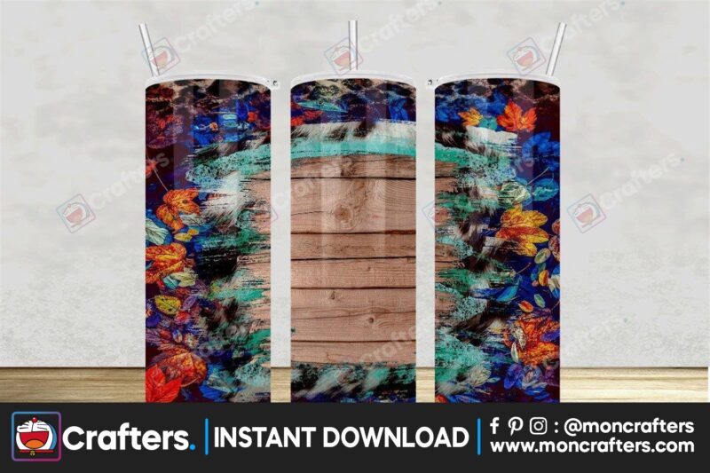autumn-leaves-and-rustic-wood-tumbler
