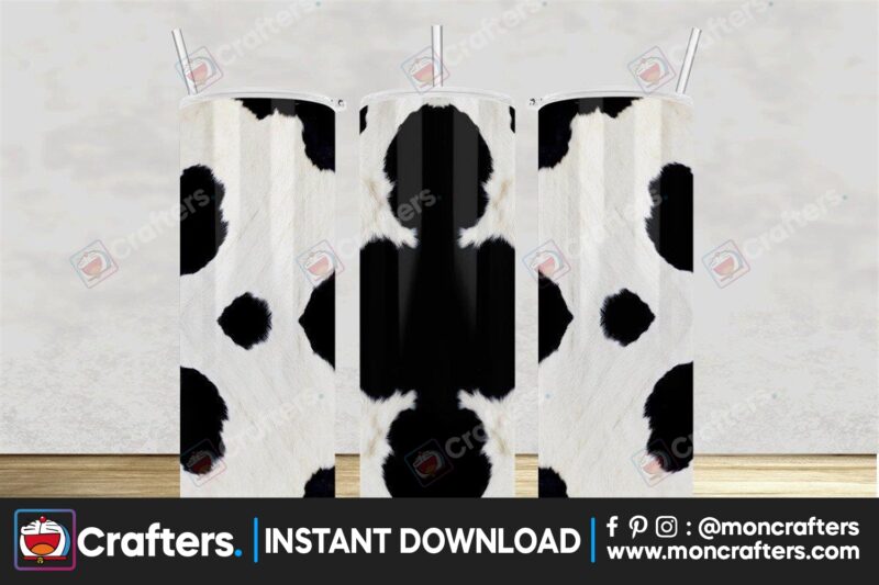 cowhide-tumbler-20oz-skinny-sublimation