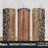 leopard-rustic-wood-glitter-tumbler-wrap