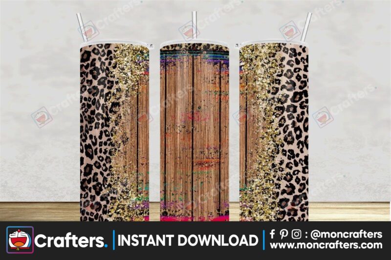 leopard-rustic-wood-serape-tumbler-wrap