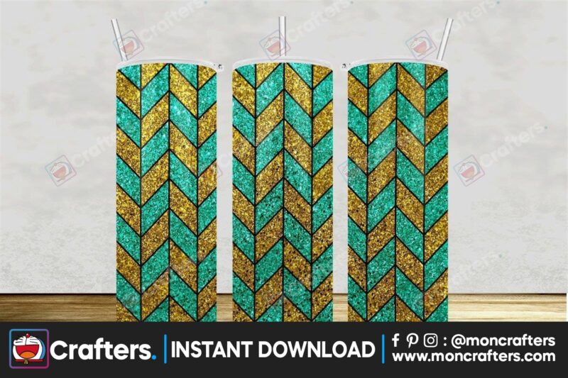 chevron-tangram-tumbler-template