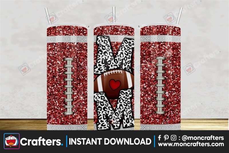 american-football-mom-glitter-tumbler