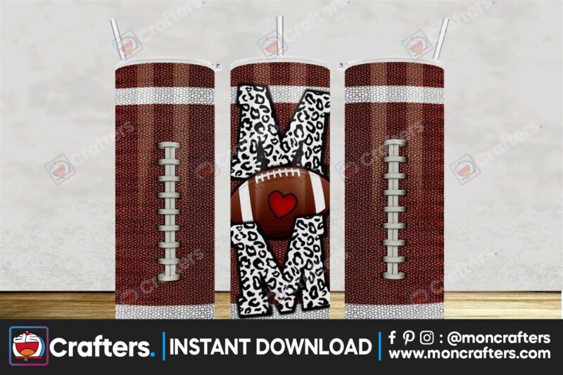 football-mom-leopard-tumbler-sublimation