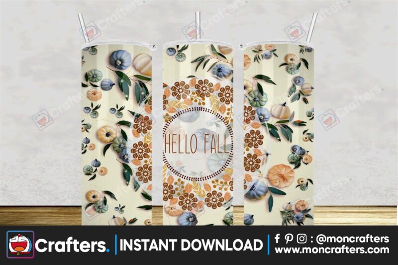 hello-fall-autumn-sublimation-tumbler