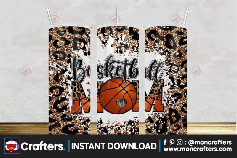 basketball-mom-leopard-glitter-tumbler