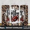 football-mom-leopard-glitter-tumbler