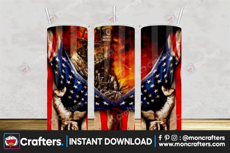 fire-fighter-american-flag-tumbler-20oz