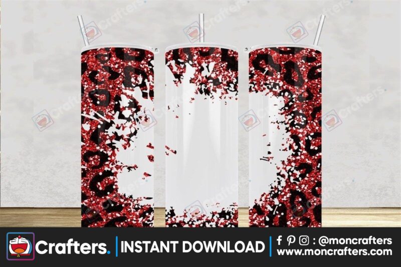 leopard-red-glitter-splash-20oz-tumbler