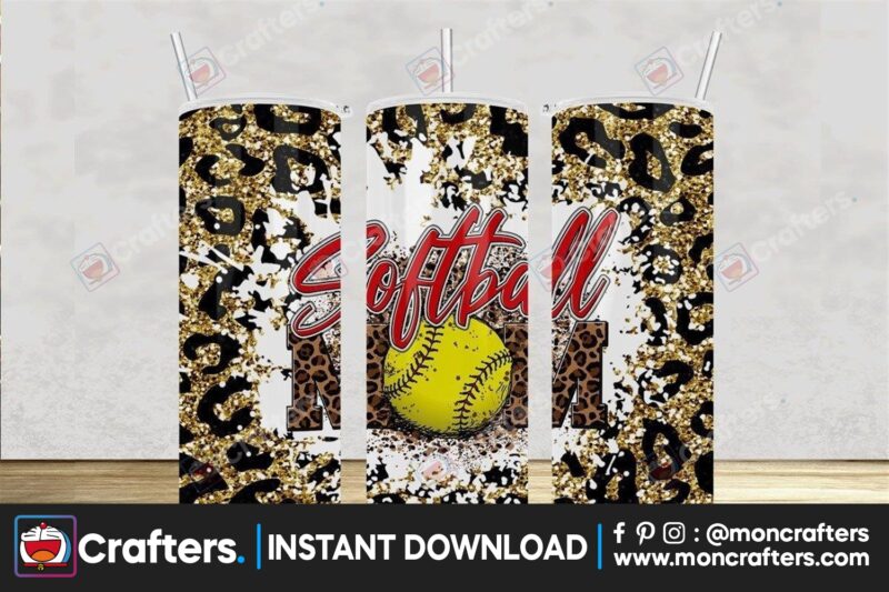 softball-mom-tumbler-wrap-black-glitter