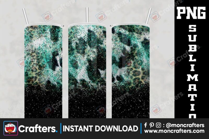 20oz-cowhide-leopard-glitter-turquoise