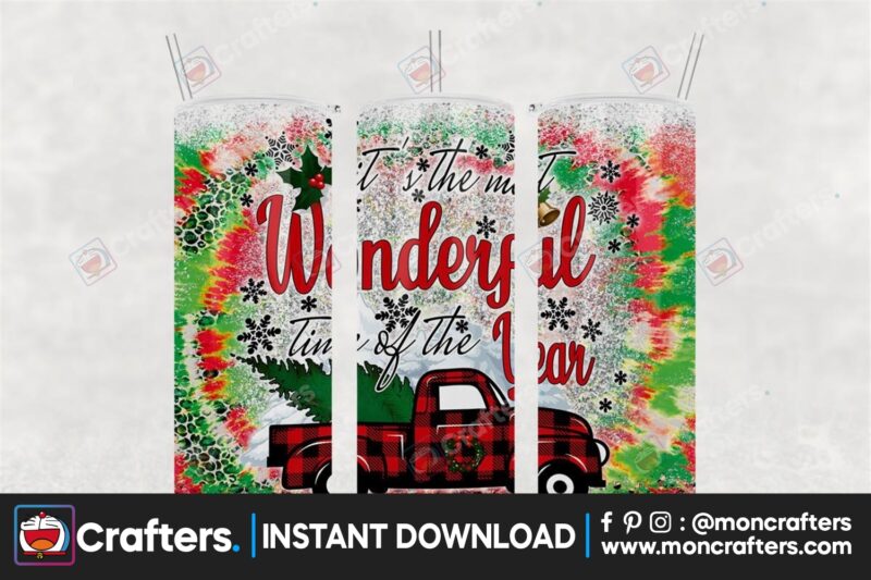 20oz-skinny-tumbler-truck-christmas-tree