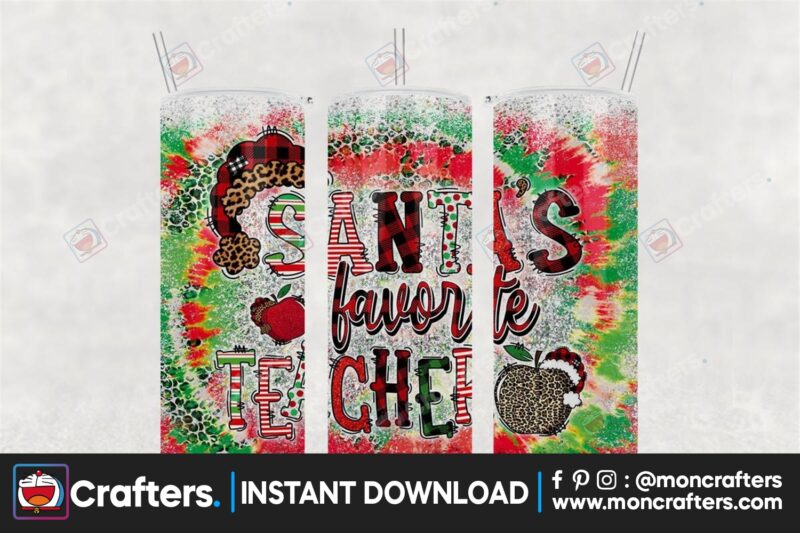20oz-skinny-tumbler-santa-teacher