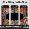 tumbler-sublimation-colorful-rustic-wood