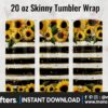 tumbler-sublimation-gold-and-sunflower