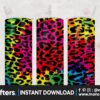 tumbler-sublimation-colorful-leopard